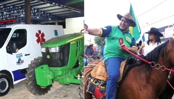Prefeito João Alberto inaugura Feira Municipal, entrega ambulância e trator agrícola à população e promove cavalgada que marcou semana festiva dos 72 anos de Tocantínia